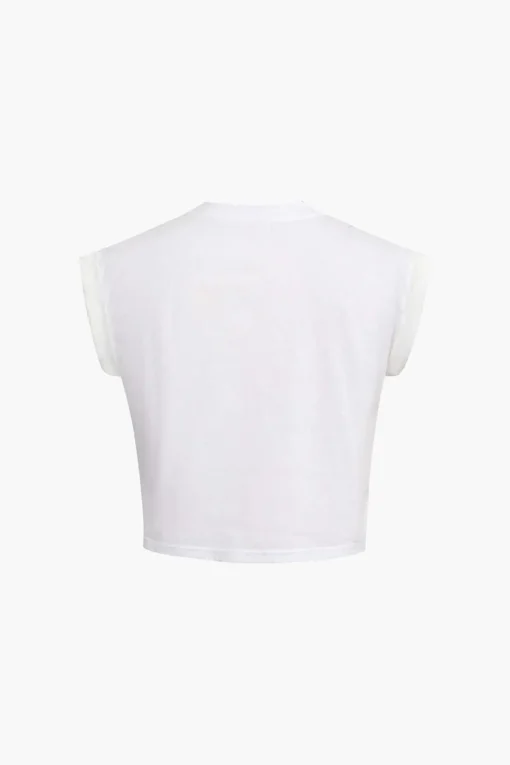 MICAS T-Shirts|Tank Tops & Cami-Eye Look Graphic Knot Hem T-Shirt