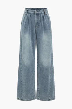 MICAS Jeans-Faded Wide Leg Jeans