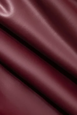 MICAS Tank Tops & Cami-Faux Leather Twist One-Shoulder Tank Top BURGUNDY