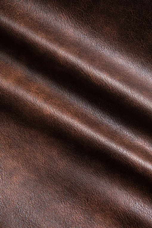 MICAS Outerwear|Outerwear-Faux Leather Zipper Long Sleeve Jacket CHOCOLATE