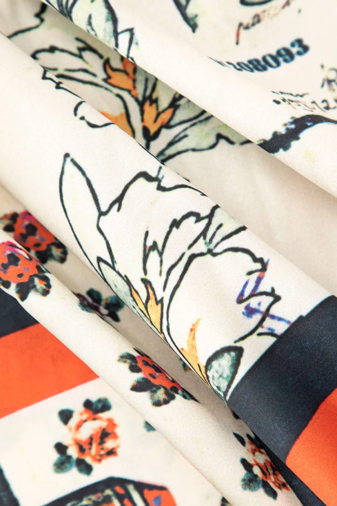 MICAS Pants-Floral Print High Waisted Straight Leg Pants