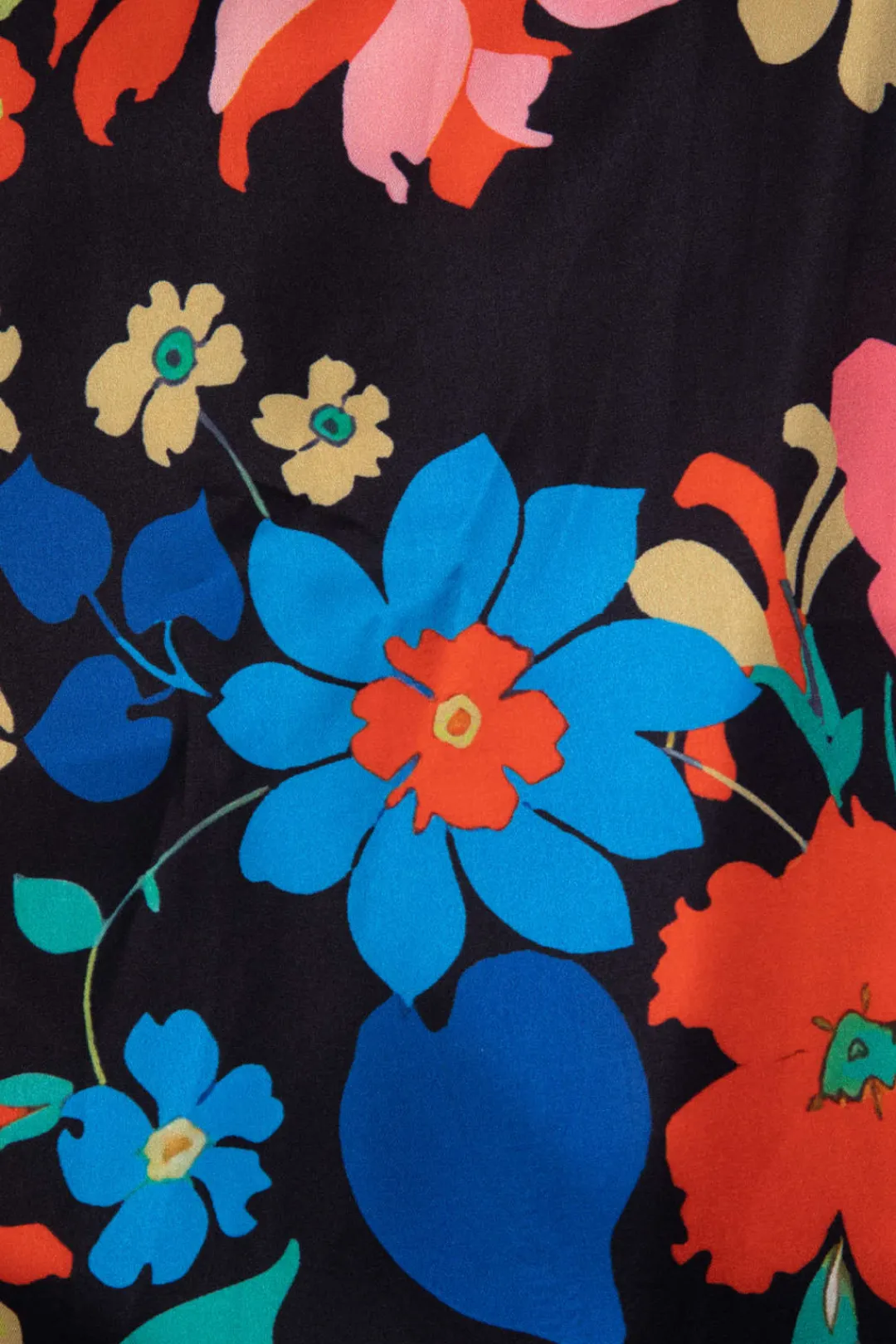 MICAS Maxi Dresses-Floral Print Lace Trim V-neck Maxi Dress MULTICOLOR