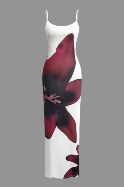 MICAS Maxi Dresses-Floral Print Slip Maxi Dress