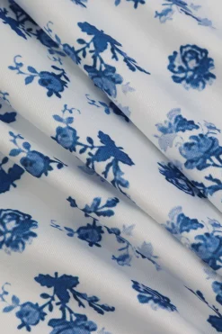 MICAS Midi Dresses-Floral Print Tie Strap Maxi Dress WHITE