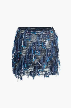 MICAS Skirts-Fringe Mini Skirt