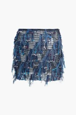 MICAS Skirts-Fringe Mini Skirt