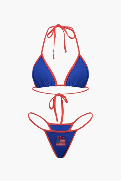 MICAS Swimwear|Vacation Sets-JAMAICA Embroidered Contrast Bikini Set