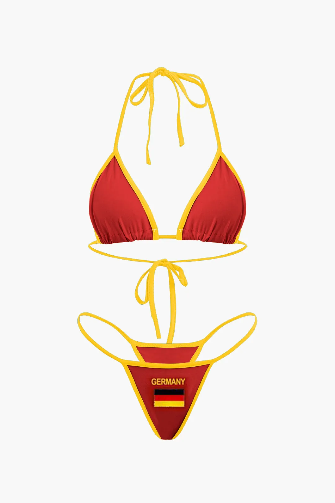 MICAS Swimwear|Vacation Sets-JAMAICA Embroidered Contrast Bikini Set
