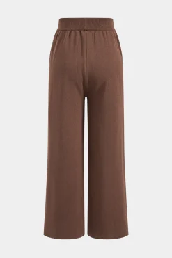 MICAS Knitwear|Knit Sets-Knit Mock Neck Top And Contrast Top And Pants Set COFFEE