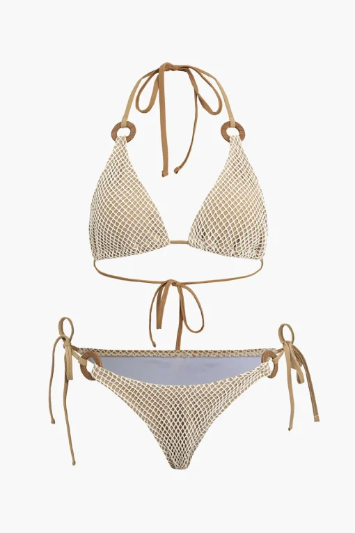 MICAS Swimwear-Layer Tie Halter Bikini Set