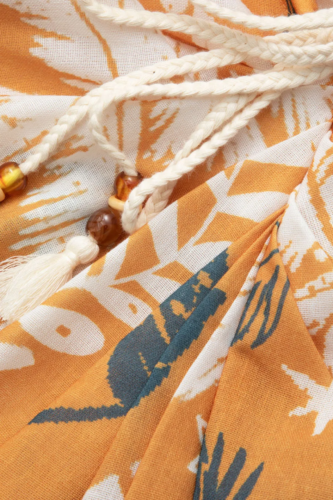 MICAS Skirts-Leaves Print Knot Split Cover-Up Maxi Skirt MULTICOLOR