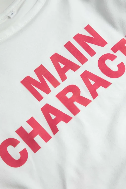 MICAS T-Shirts-Letter Print T-shirt WHITE