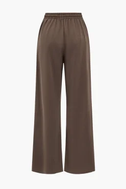 MICAS Pant Sets-Long Sleeve Top And Drawstring Trousers Set BROWN