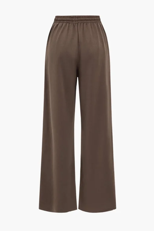 MICAS Pant Sets-Long Sleeve Top And Drawstring Trousers Set BROWN