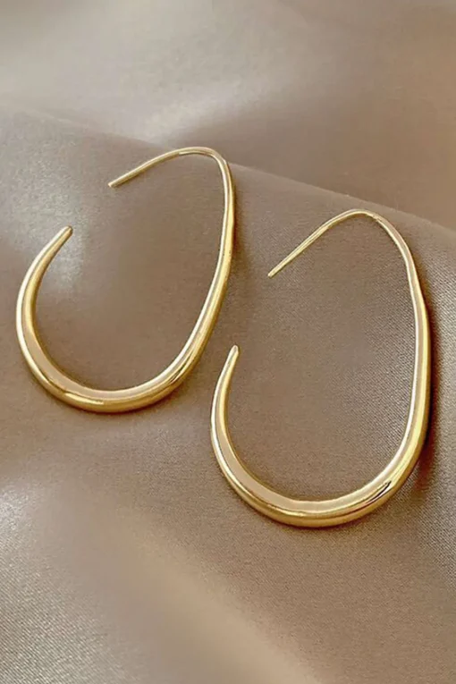 MICAS Earrings|Accessories-Metal Oval Earrings