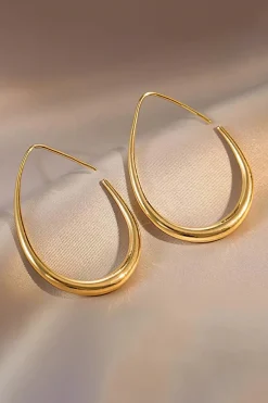 MICAS Earrings|Accessories-Metal Oval Earrings