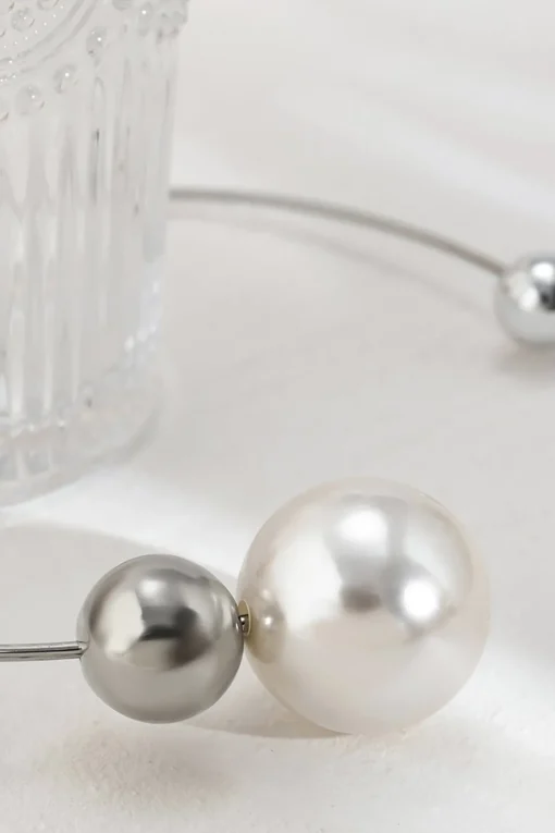 MICAS Necklaces|Accessories-Metal Pearl Necklaces