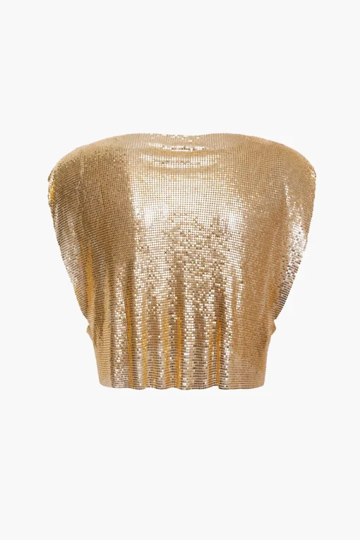MICAS Tank Tops & Cami-Metallic Glitter Tank Top