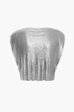 MICAS Tank Tops & Cami-Metallic Glitter Tank Top