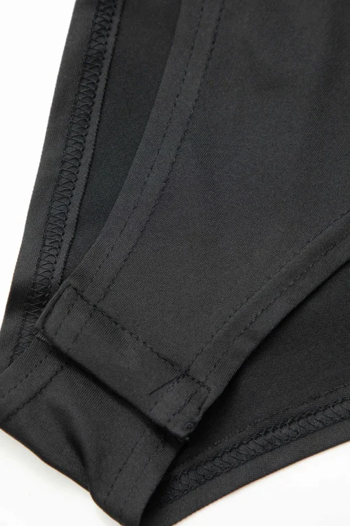 MICAS Long Sleeve Tops|Long Sleeves Tops-Mock Neck Faux Leather Paneled Long Sleeve Bodysuit