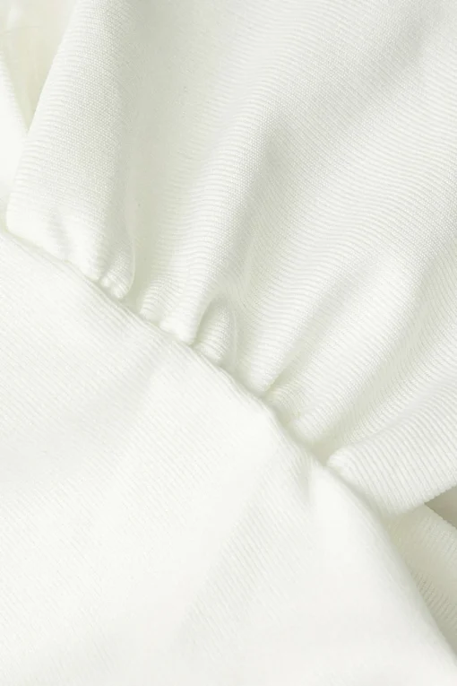 MICAS T-Shirts-Off Shoulder Asymmetric Short Sleeve Blouse