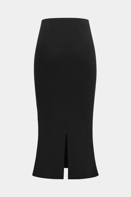 MICAS Skirt Sets-Off Shoulder Long Sleeve Top And Skirt Set BLACK
