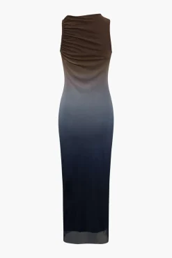 MICAS Midi Dresses-Ombre Mesh Sleeveless Midi Dress
