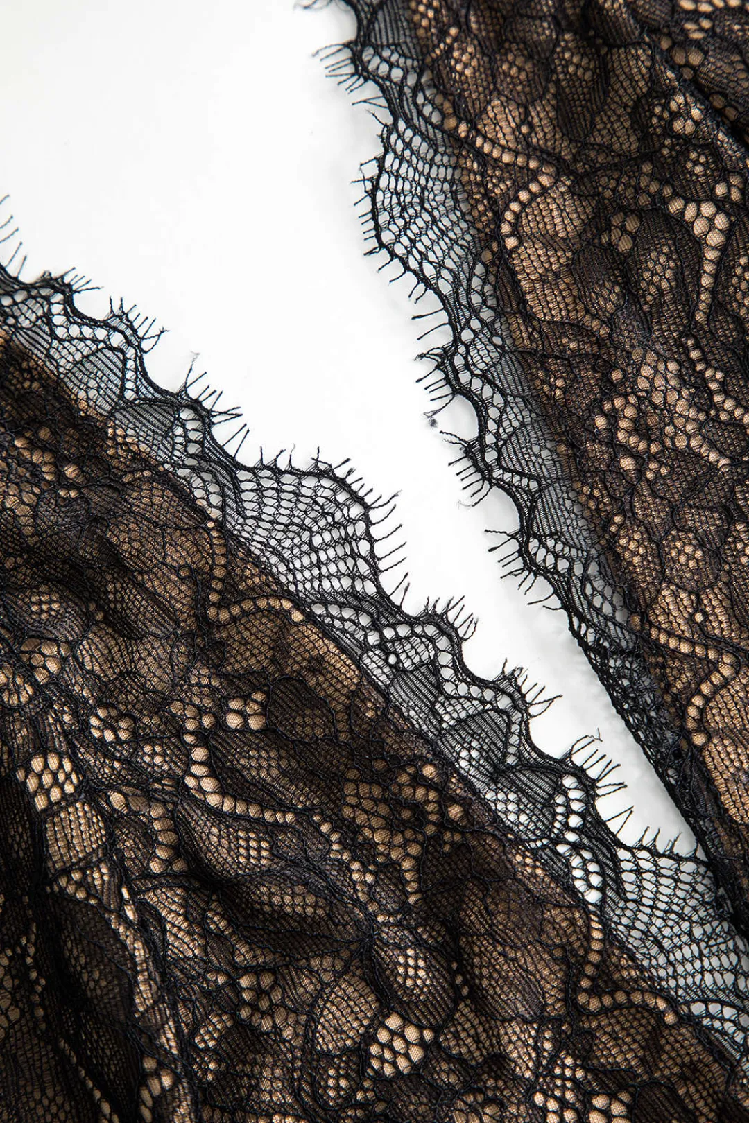 MICAS Maxi Dresses-Ombre Print Mesh Backless Lace Sleeveless Maxi Dress MULTICOLOR