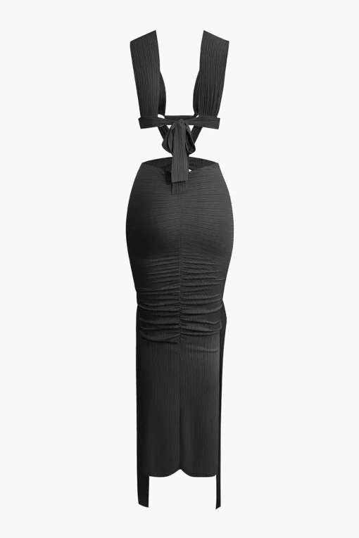 MICAS Maxi Dresses-O-Ring Cut Out Ruched Maxi Dress