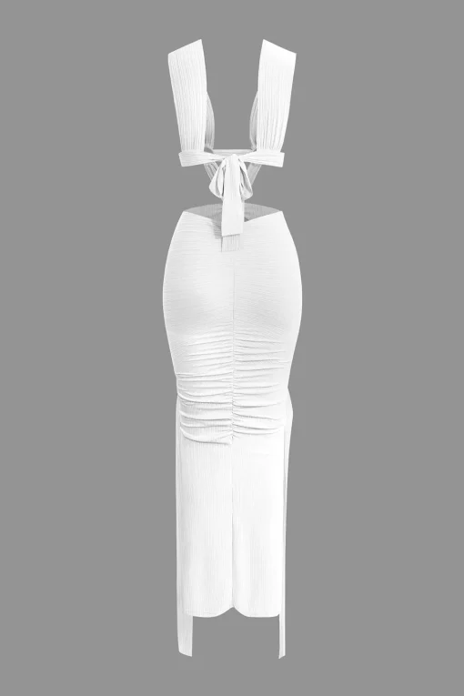 MICAS Maxi Dresses-O-Ring Cut Out Ruched Maxi Dress