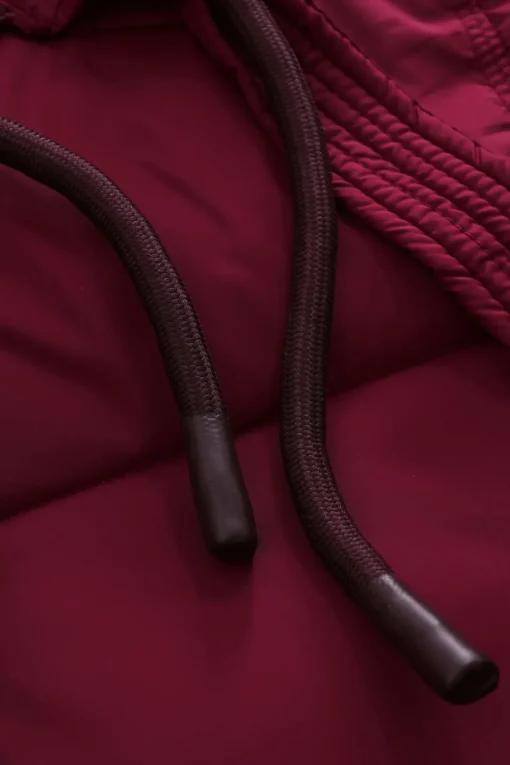 MICAS Outerwear|Outerwear-Padded Button Pocket Puffer BURGUNDY