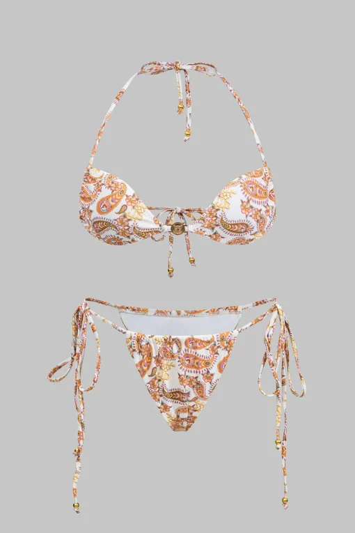 MICAS Swimwear-Paisley Print Tie-Up Bikini Set MULTICOLOR