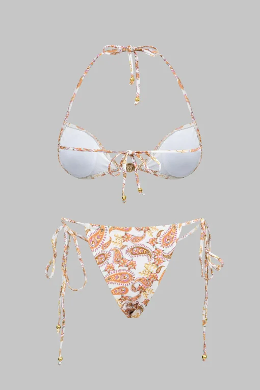MICAS Swimwear-Paisley Print Tie-Up Bikini Set MULTICOLOR