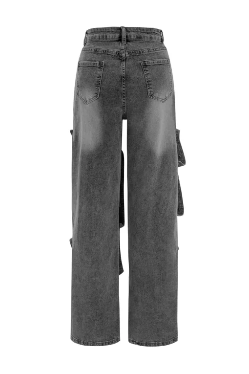 MICAS Jeans-Patchwork Button Detail Jeans