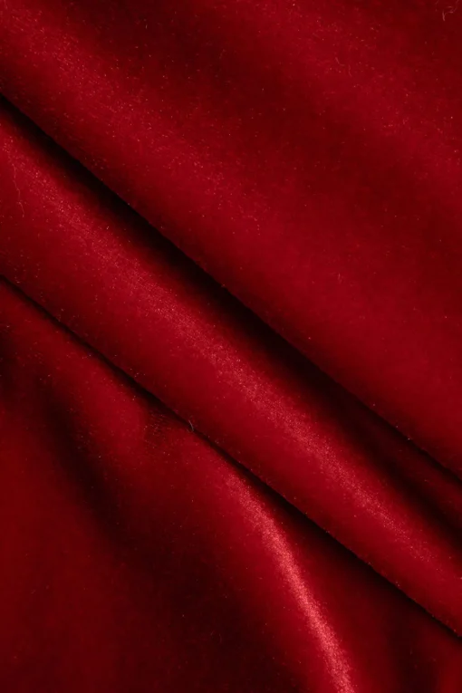 MICAS Long Sleeve Dresses|Mini Dresses-Patchwork Fur Off Shoulder Long Sleeve Mini Dress RED