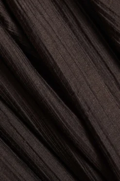 MICAS Skirts-Patchwork Midi Skirt BROWN