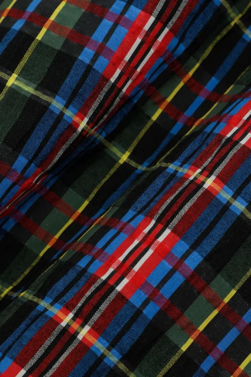 MICAS Skirts-Plaid Cut Out Waist Midi Skirt BRICK