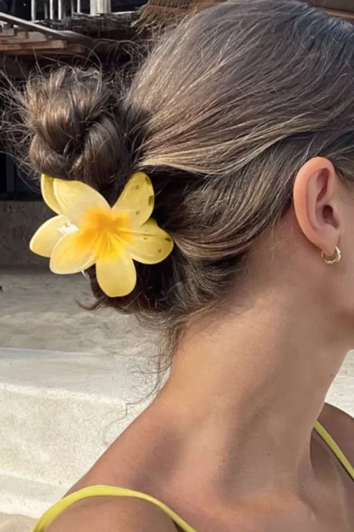 MICAS Accessories-Plumeria Claw Clip YELLOW