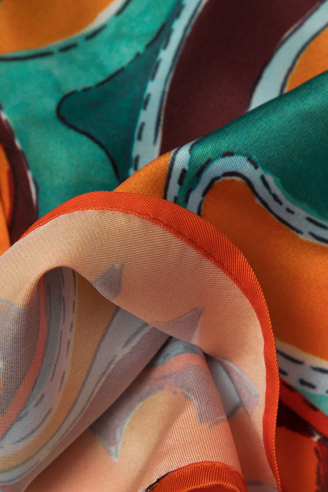 MICAS Tube Tops-Printed Strappy Scarf Top MULTICOLOR