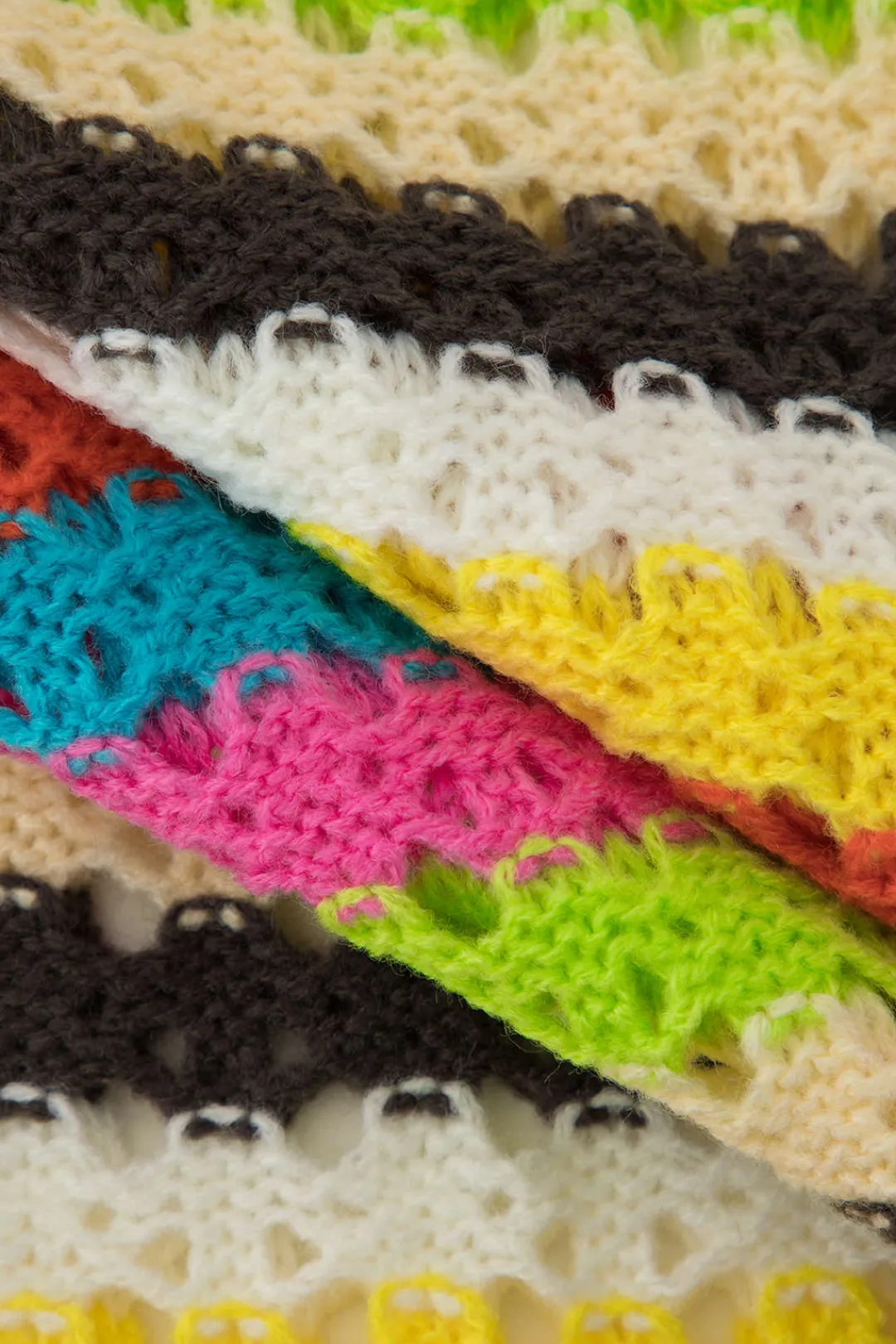 MICAS Skirts-Rainbow Crochet Split Tassel Cover-Up Skirt MULTICOLOR