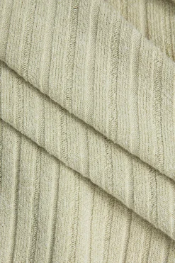 MICAS Skirt Sets-Ribbed V-Neck Bodysuit And High-Slit Midi Skirt Set WHEAT