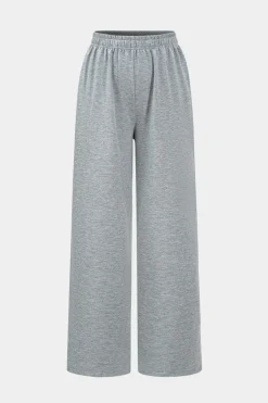 MICAS Pant Sets-Ruched Detail Top And Trousers Set GRAY