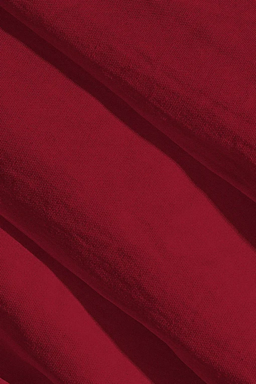 MICAS Mini Dresses-Ruched Sleeveless Mini Dress BURGUNDY