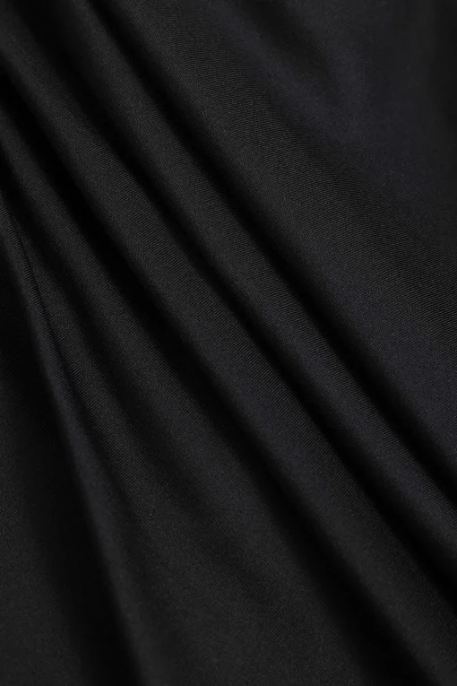 MICAS Mini Dresses-Ruched Strapless Sleeveless Mini Dress BLACK