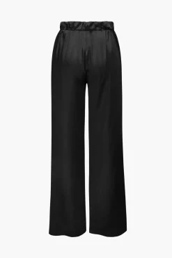 MICAS Pant Sets-Satin Button Up Long Sleeve Shirt And Pants Set