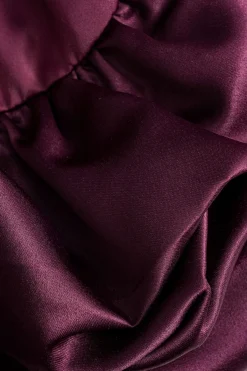 MICAS Mini Dresses-Satin Ruffle Hem Sleeveless Mini Dress