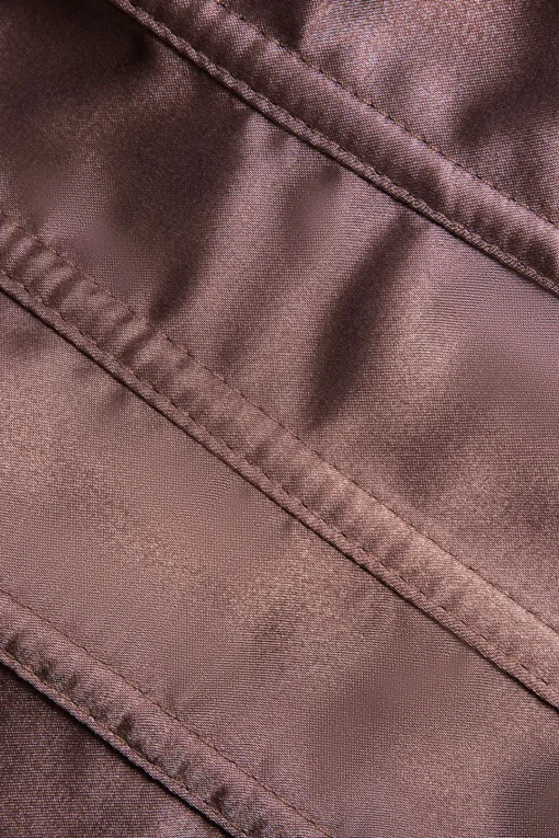 MICAS Tank Tops & Cami-Satin Tie Back Lace Patchwok Cami Top BROWN