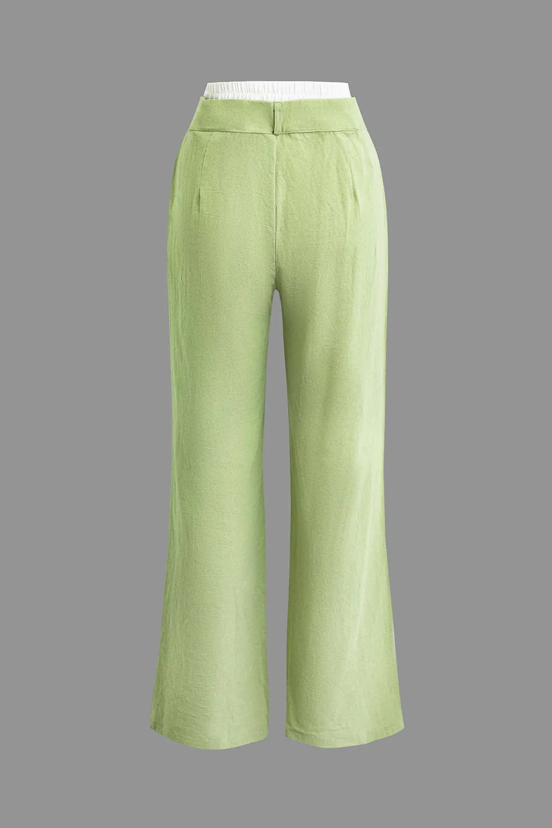 MICAS Pant Sets-Sleeveless Top and Patchwork Loose Pants Set Contrast Color