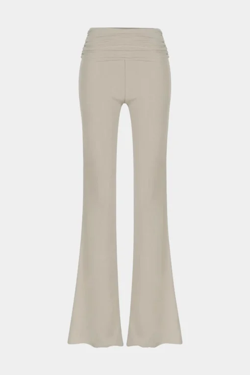 MICAS Pant Sets-Slip Ruched Drawstring Cami Top And Pants Set BEIGE
