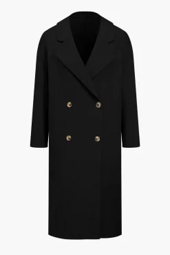 MICAS Outerwear|Outerwear-Solid 100% Wool Button Pocket Coat